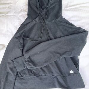 ALO Yoga light weight Black hoodie Sm